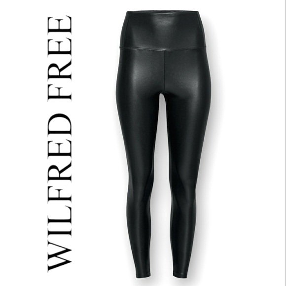 WILFRED FREE Vegan Leather Skinny Pants | Black | Size Small - Picture 1 of 8
